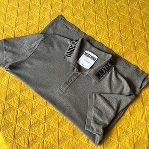 Moschino Mens Polo logo stitched collar